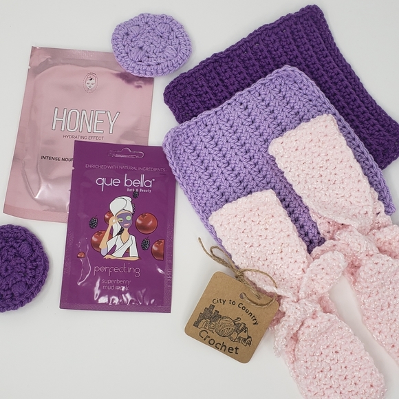 Hand Crafted Mom & Me Mini Spa Set Girl Toddler Wash Cloth 2T 3T 4T Cute - Picture 10 of 12